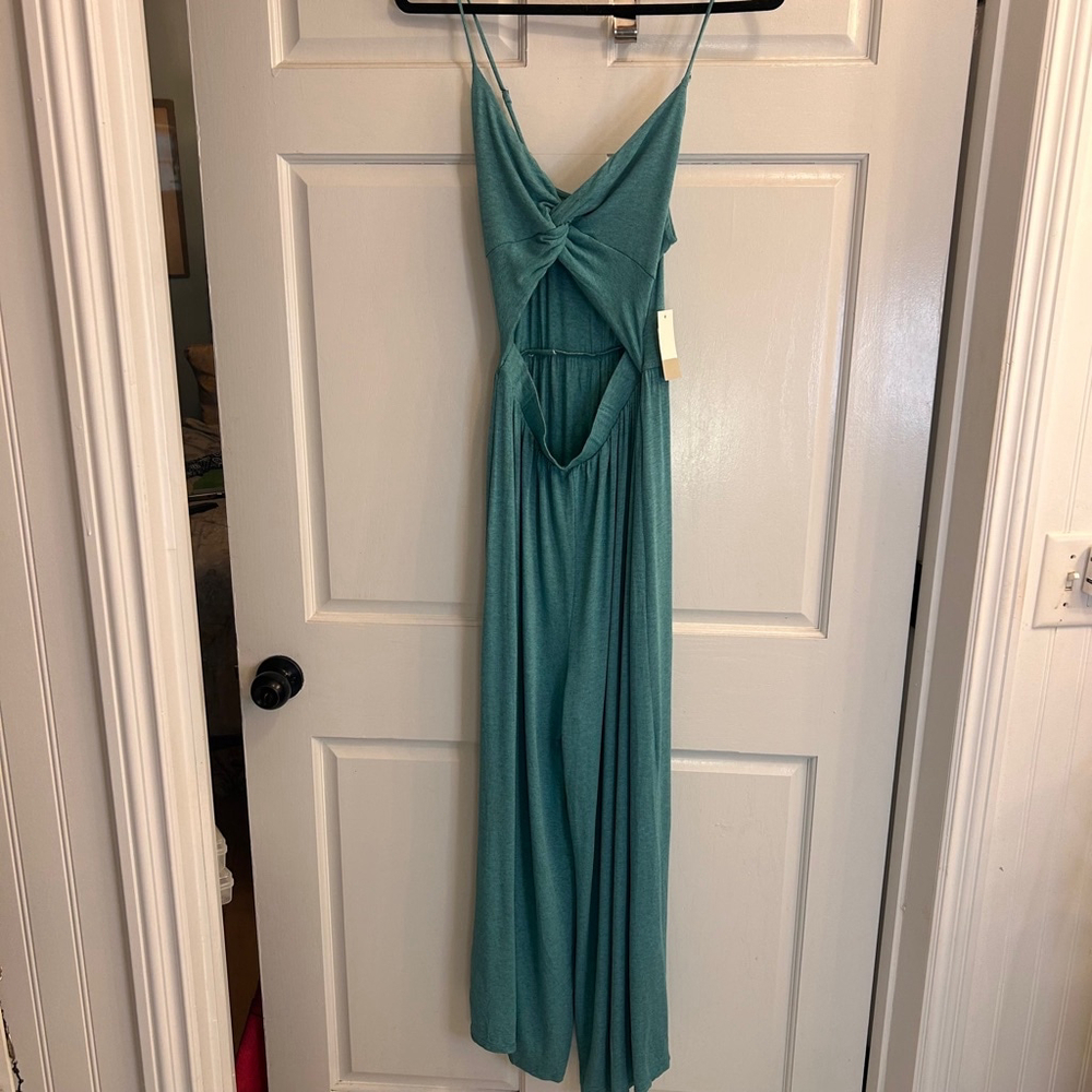 Women's BP. Teal Jumpsuit Size M cut out